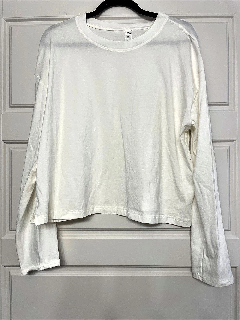 90 Degree by Reflex Cotton Deluxe Long Slv Tee in cream